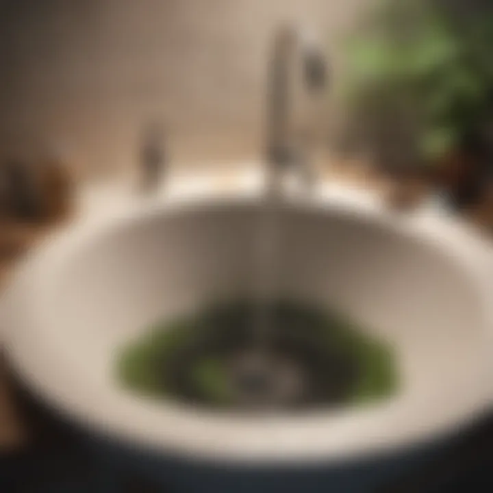 A variety of natural remedies displayed for unclogging drains