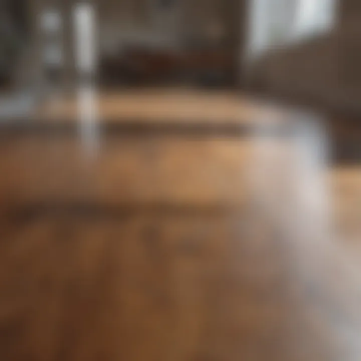 Before and after cleaning comparison of laminate floors