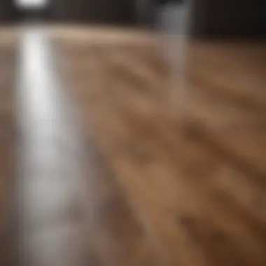 Shining laminate floor reflecting light