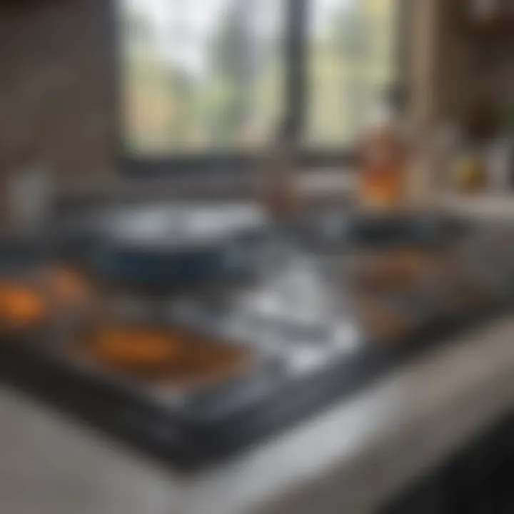 Various cleaning agents for glass top stoves