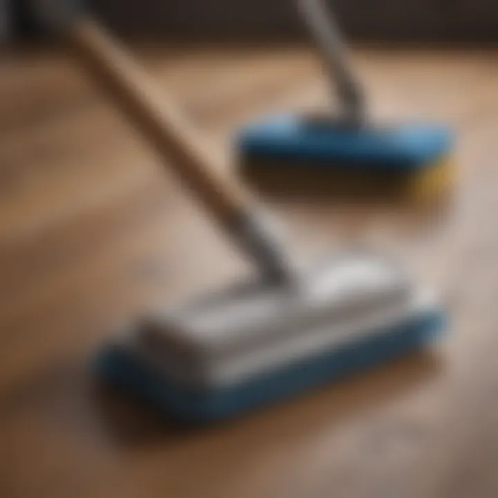 Selection of cleaning tools for hardwood floors