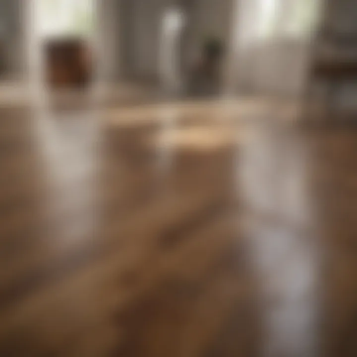 A variety of cleaning solutions for wood floors