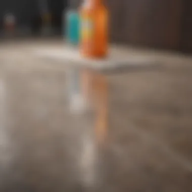 Various cleaning products on a countertop