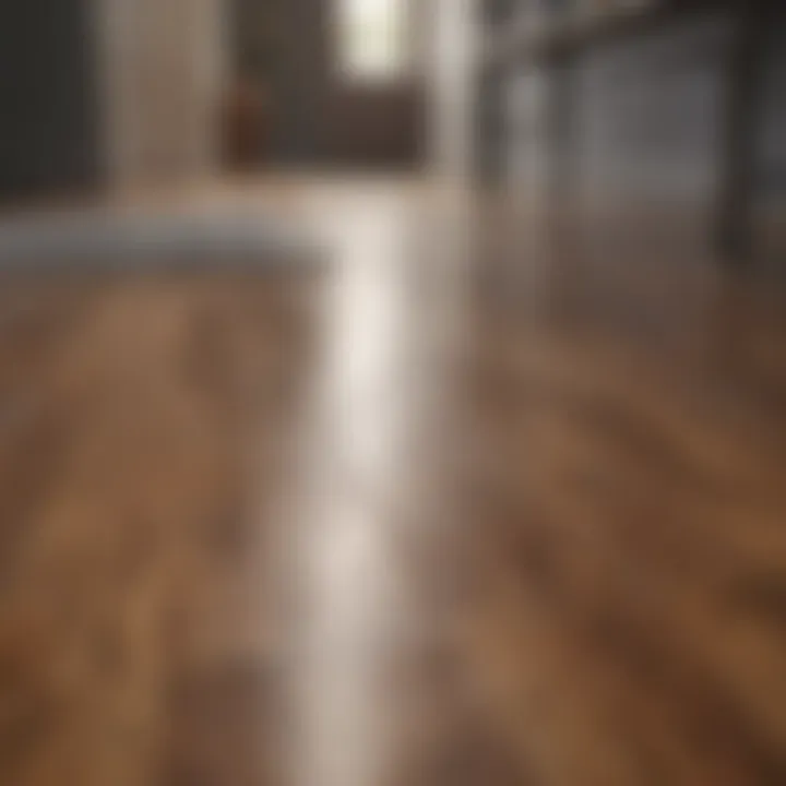 Shiny laminate floor after cleaning