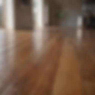 Before and after comparison of wood floor cleaning