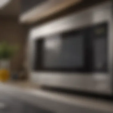 Clean microwave interior showcasing shines