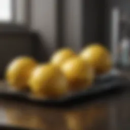 Fresh lemons sliced for cleaning