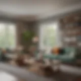 A neatly organized living room after a deep clean, highlighting cleanliness and order