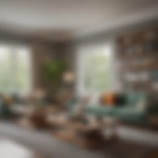 A neatly organized living room after a deep clean, highlighting cleanliness and order