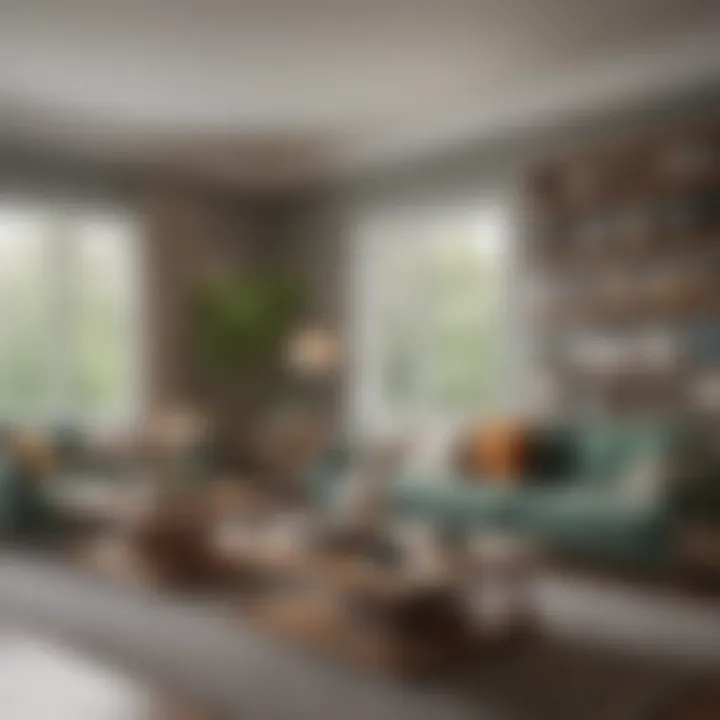 A neatly organized living room after a deep clean, highlighting cleanliness and order