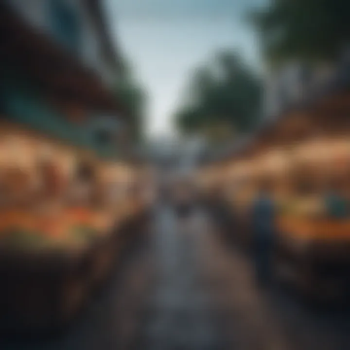 Bustling local market showcasing cultural diversity