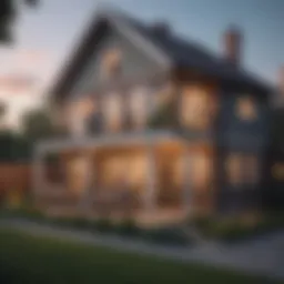 Conceptual illustration of property valuation techniques in real estate investing.