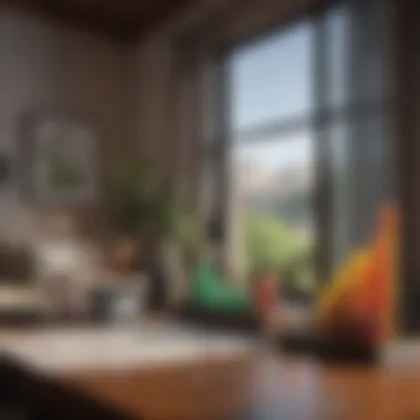 Graphical depiction of return on investment metrics in real estate.