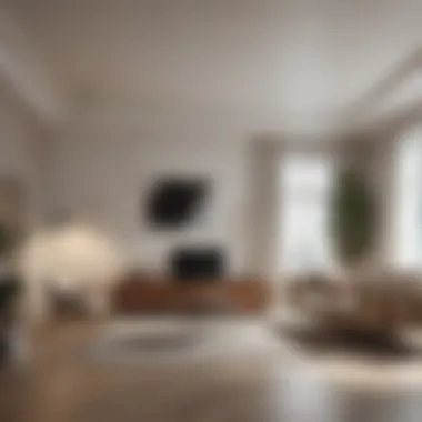 A stylishly decorated living area with minimalistic decor
