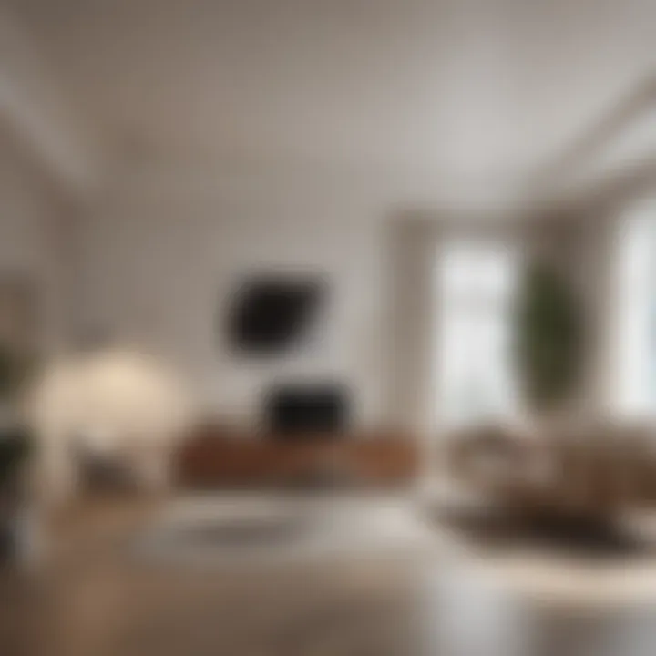 A stylishly decorated living area with minimalistic decor