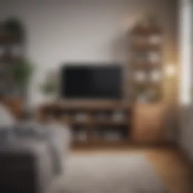 A well-organized small apartment showcasing smart storage solutions