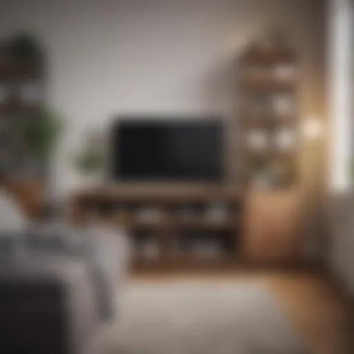 A well-organized small apartment showcasing smart storage solutions