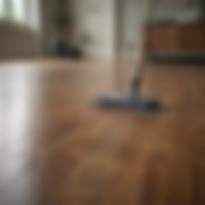 Demonstration of effective cleaning technique on Pergo flooring