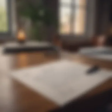 A legal document on a table with a pen, symbolizing lease agreements