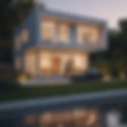 A modern house with a 'For Sale' sign