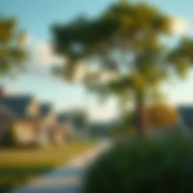 Suburban Serenity and Community Vibes A tranquil suburban neighborhood with green spaces and community engagement