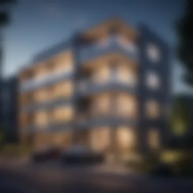 Modern Apartment Architecture Stylish apartment exterior showcasing modern architecture