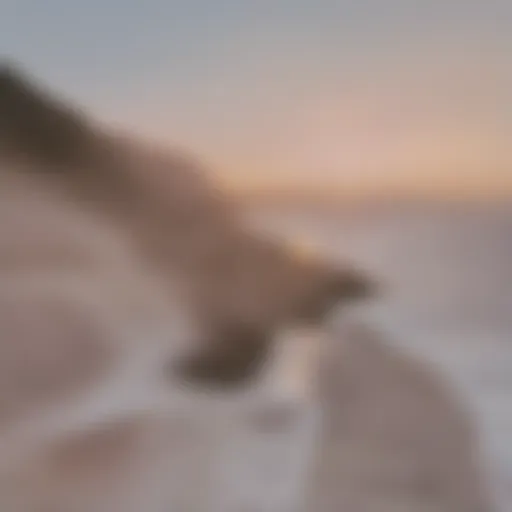 A stunning view of the Outer Sunset beach at sunset