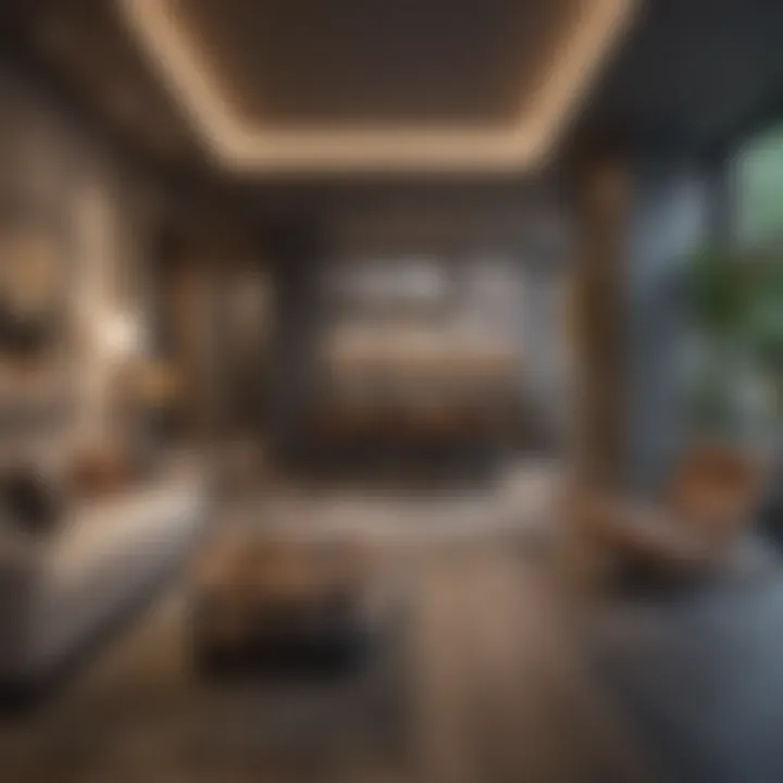 Interior view of an upscale H Street apartment highlighting luxurious amenities