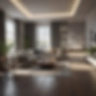 Interior of a modern apartment showcasing stylish design