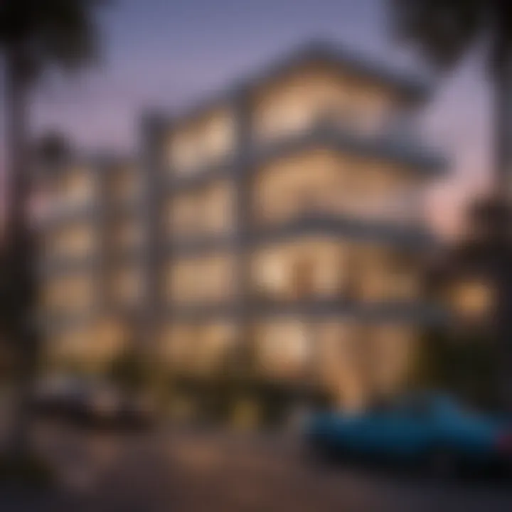 Architectural styles of apartments along Sunset Strip