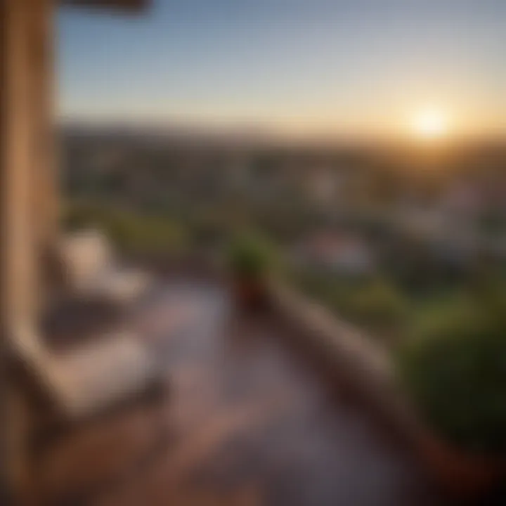 Scenic view from an apartment balcony in Rancho Bernardo