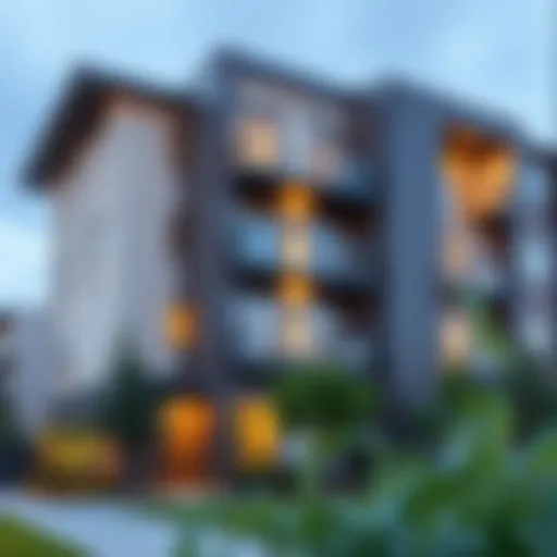 Exterior view of a modern apartment building in Sellwood