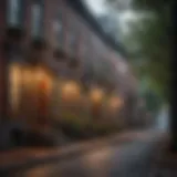 Scenic view of a historic street in Philadelphia showcasing charming architecture