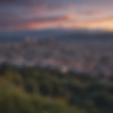 Scenic view of Portland's skyline with mountains in the background