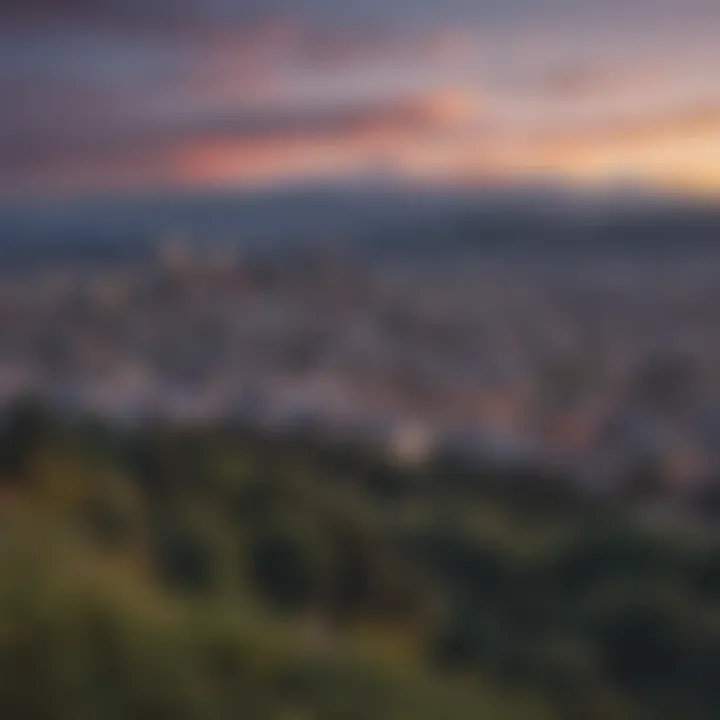 Scenic view of Portland's skyline with mountains in the background