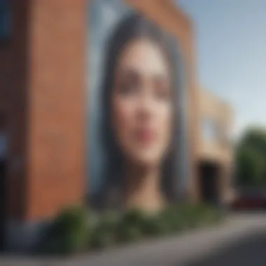 Artistic mural on the side of a building reflecting local culture