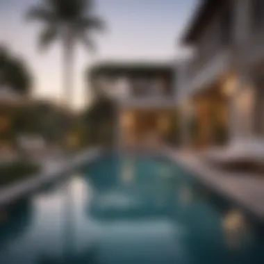 Serene Poolside Oasis at Civita Apartments Luxurious pool area at Civita Apartments surrounded by greenery