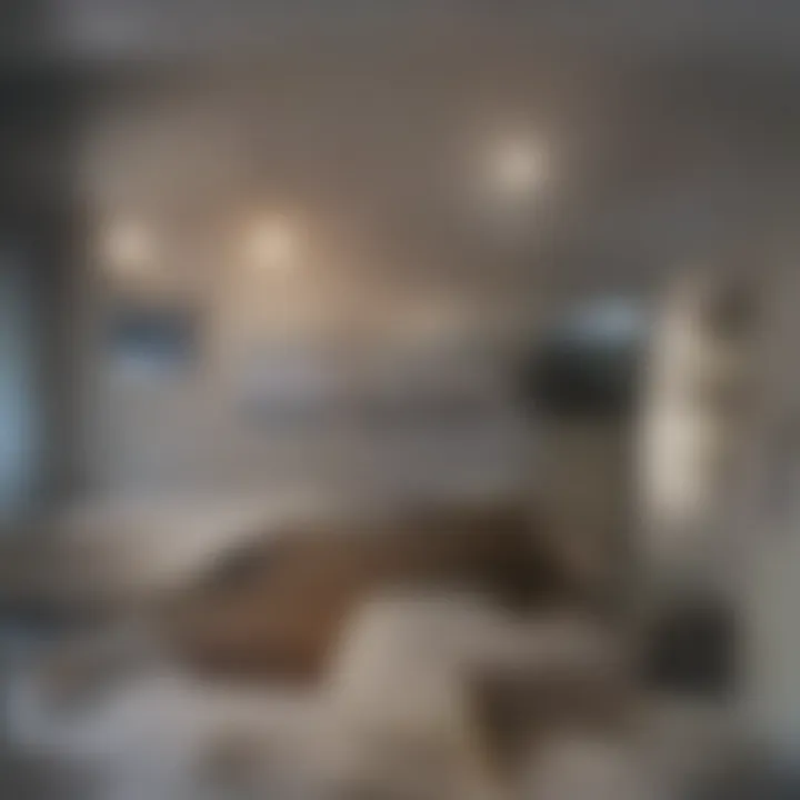 Spacious living room interior design at Civita Apartments