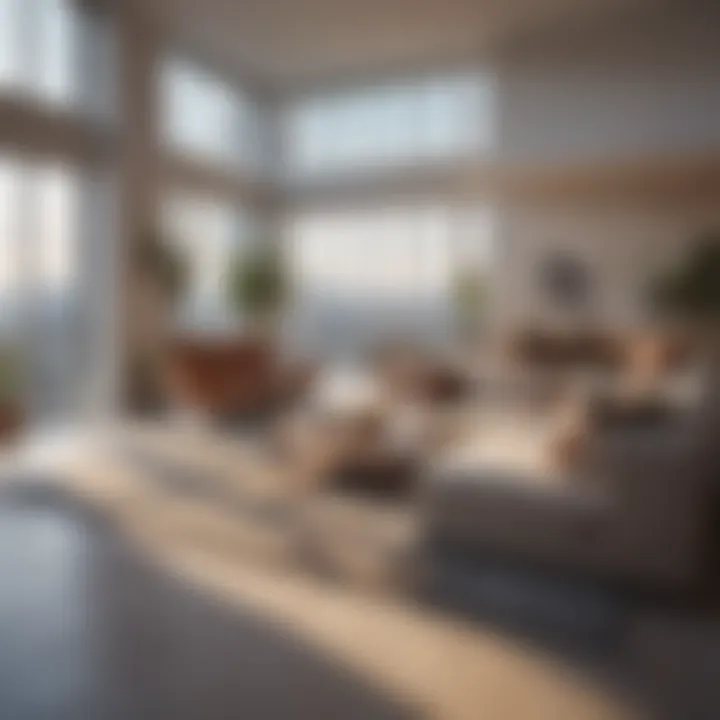 A luxurious penthouse with panoramic city views
