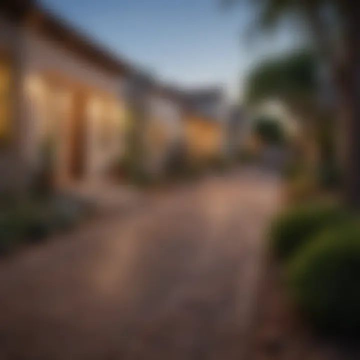 Charming residential streets lined with vibrant homes in Encanto Village