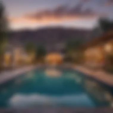 Outdoor pool area at a hotel