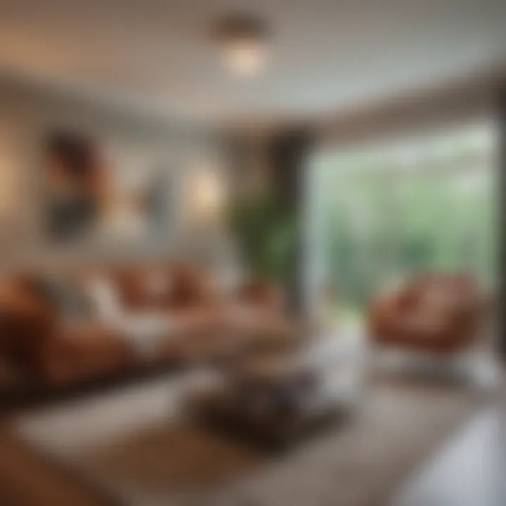 Cozy living room interior of a rental property in Grant Park