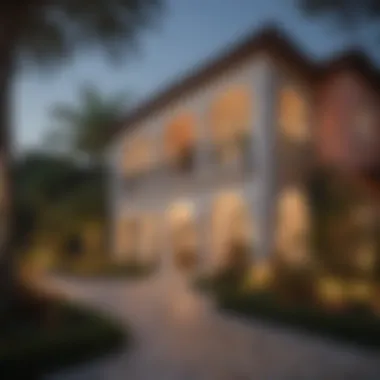 Charming residential area with Mediterranean-style homes in Coral Gables