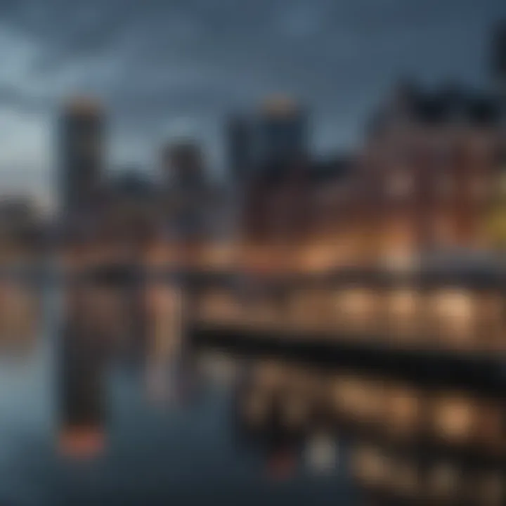 Scenic waterfront view highlighting the city's iconic skyline