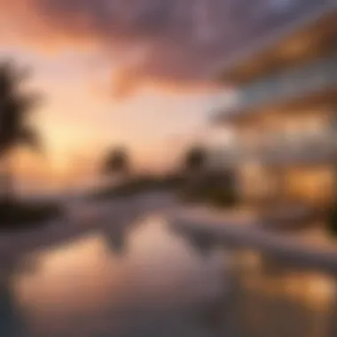 Miami Beach: Sunset Serenity A beautiful sunset view over Miami Beach, capturing the essence of coastal living
