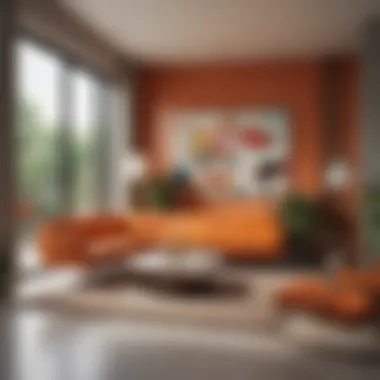 Contemporary application of mid-century modern color palettes