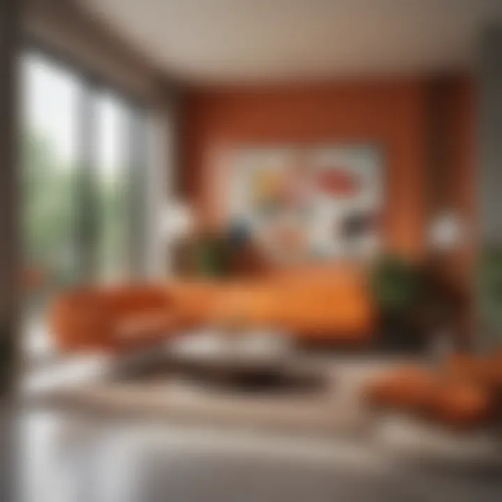 Contemporary application of mid-century modern color palettes
