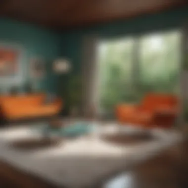Vibrant Color Palette in Mid-Century Modern Design Vibrant color palette of mid-century modern furniture