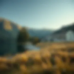 A serene landscape featuring a hidden property