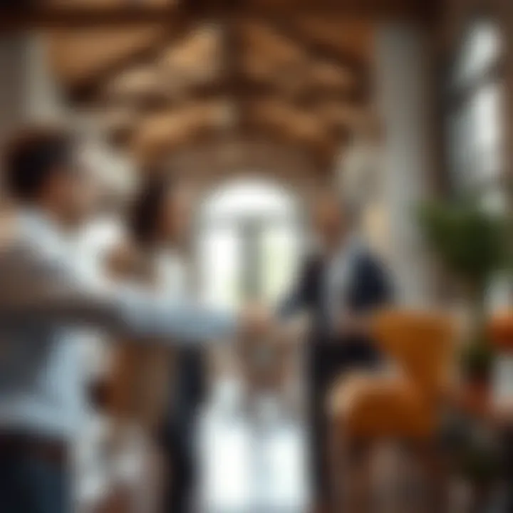 A successful negotiation scenario with two parties shaking hands